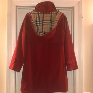 Crimson Red Burberry Rain Coat! - Final Price Drop